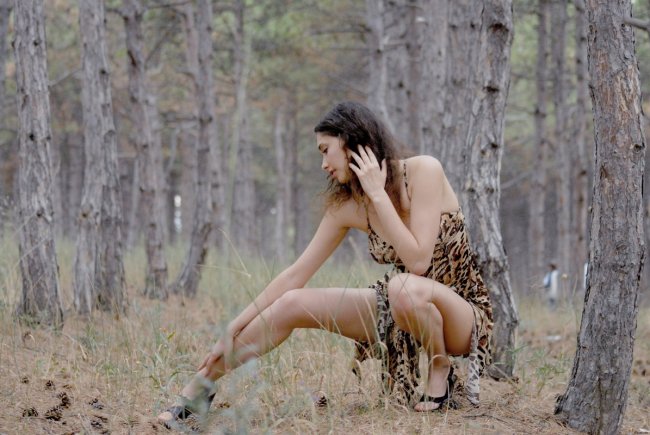 Лесная фурия кончала на грибы