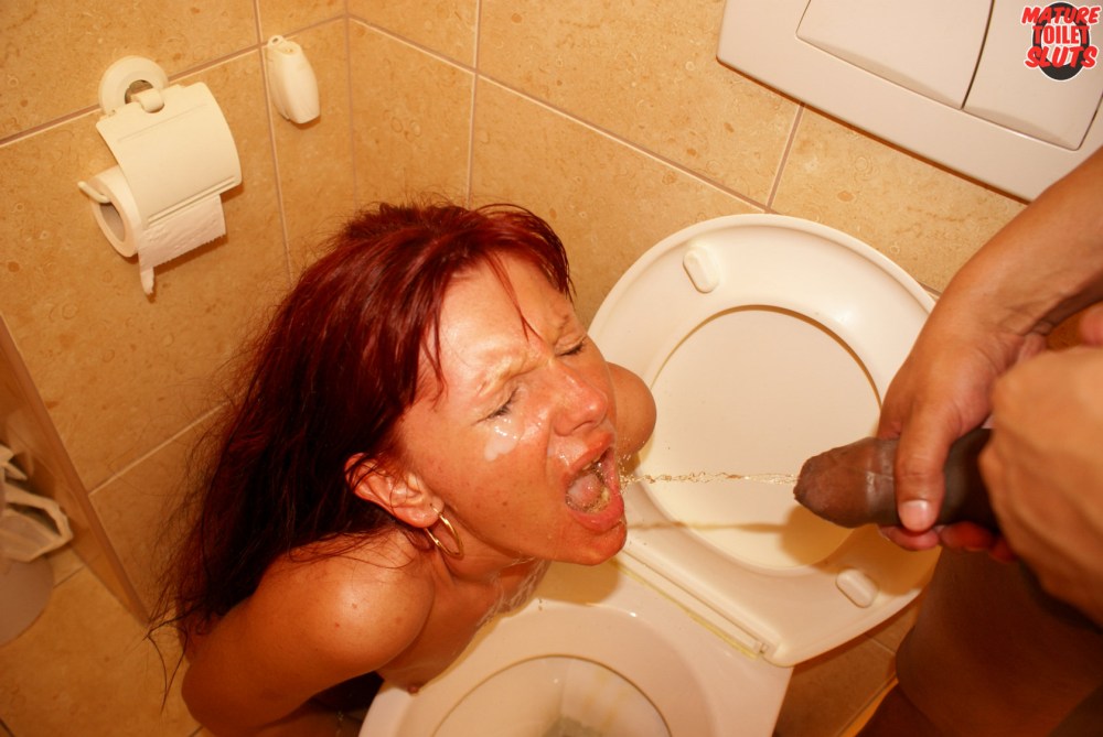 Туалетная рабыня вылизывает унитаз