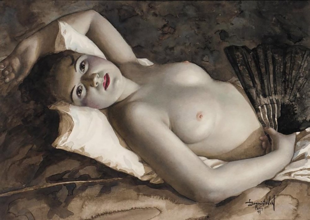 Standing nude Painting by John Brockington