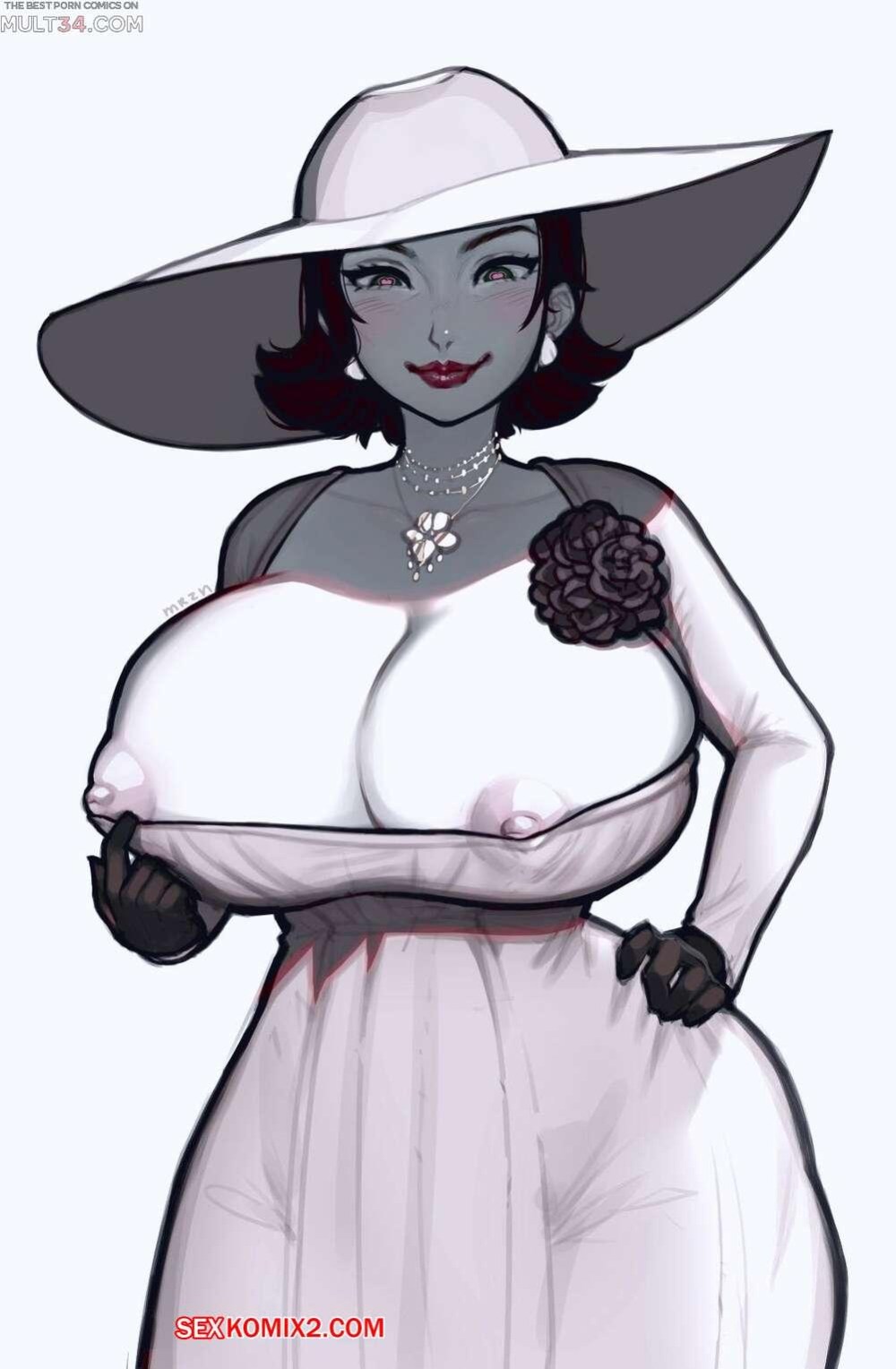 Леди Димитреску Resident Evil сиськи