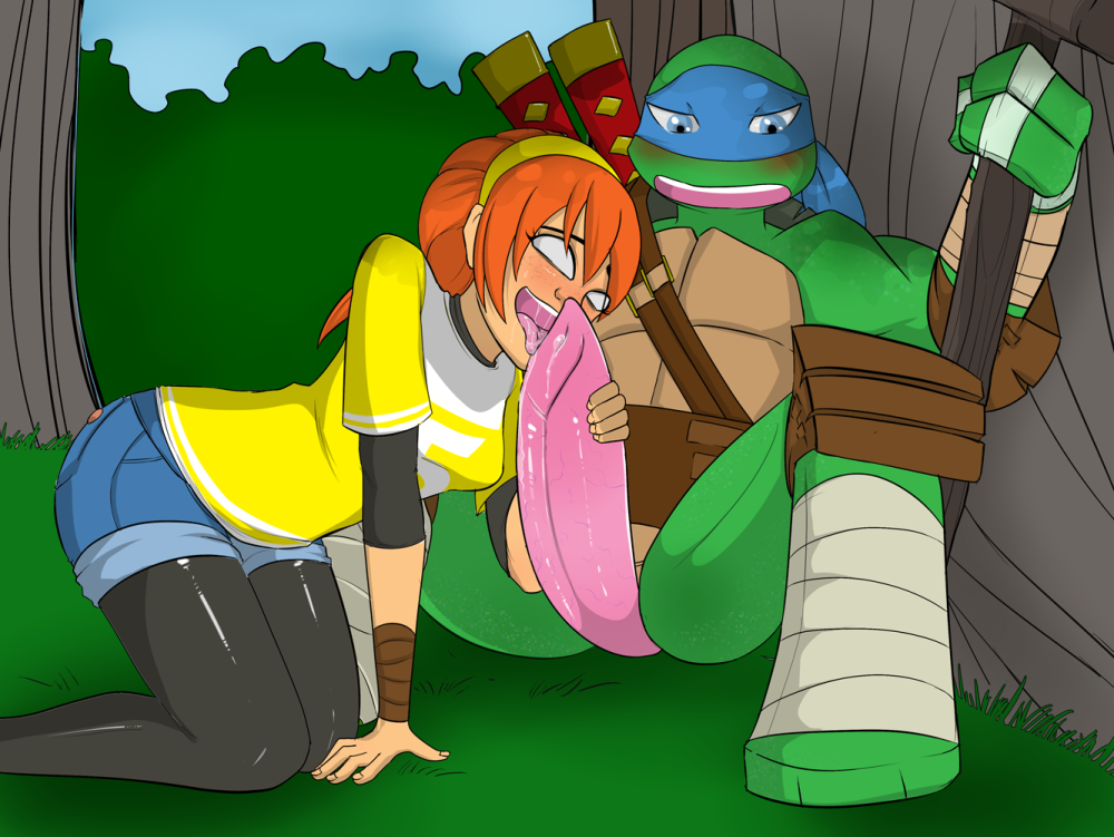 Черепашки ниндзя 2012 Эйприл и Донни хентай