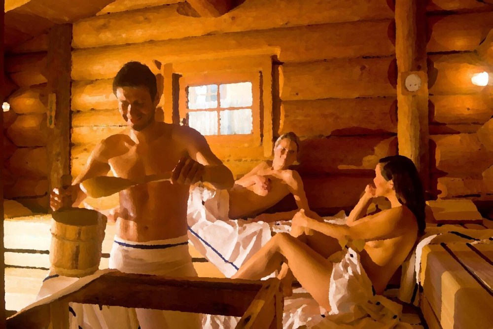 Баня с тёлками