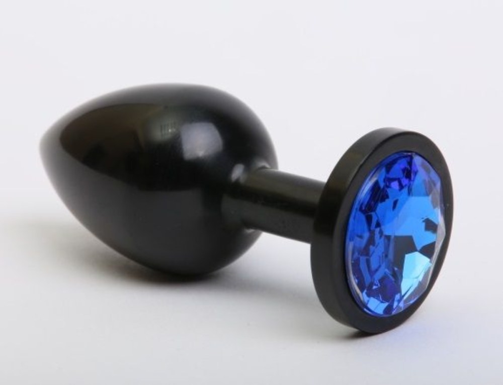 4sexdream анальная пробка металлическая со стразом 7.6 см