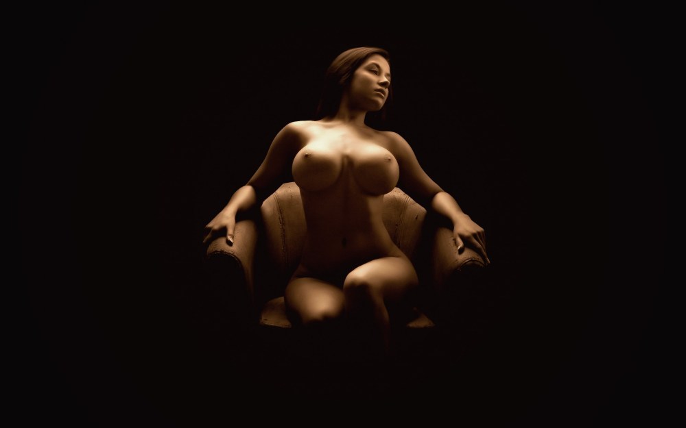 Голые дамы на темном фоне