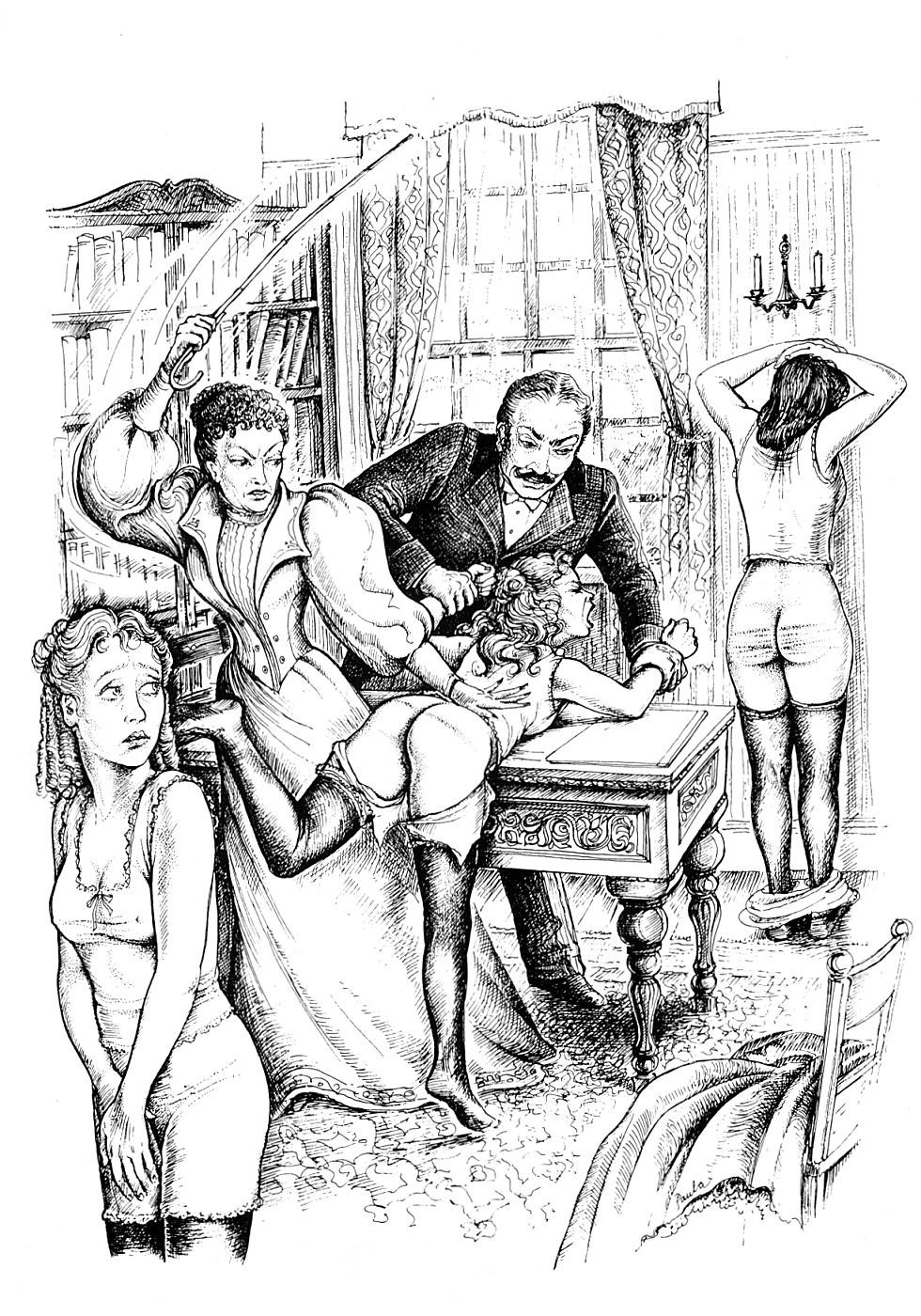 Ремнем по голой заднице