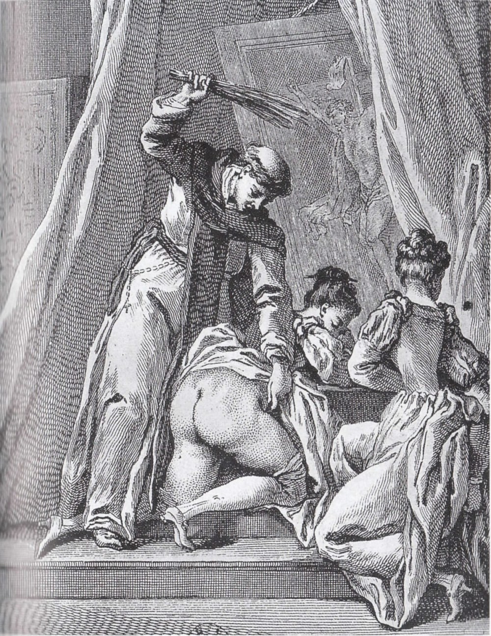 Порка голых девок розгами