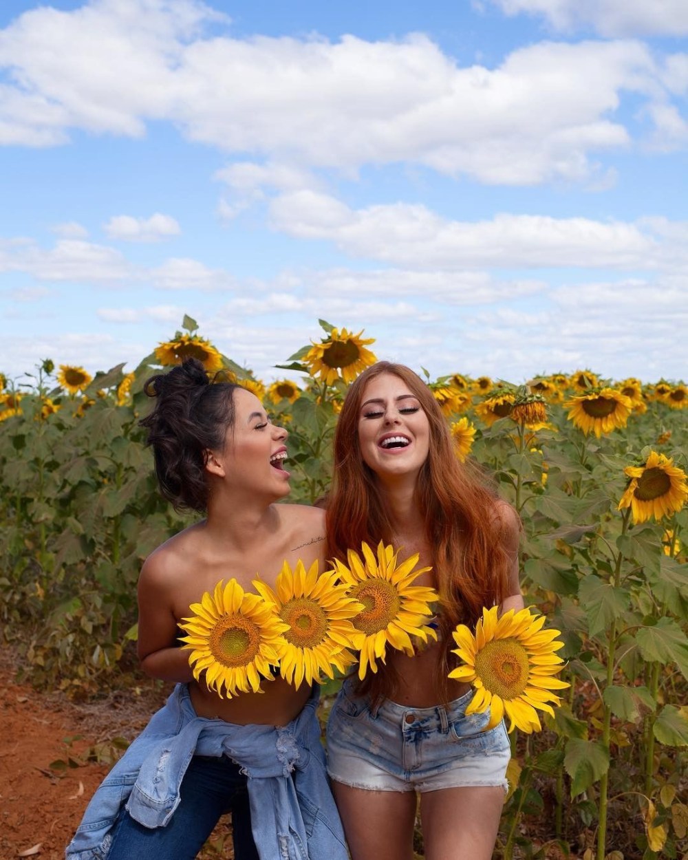 Фотосессия в подсолнухах