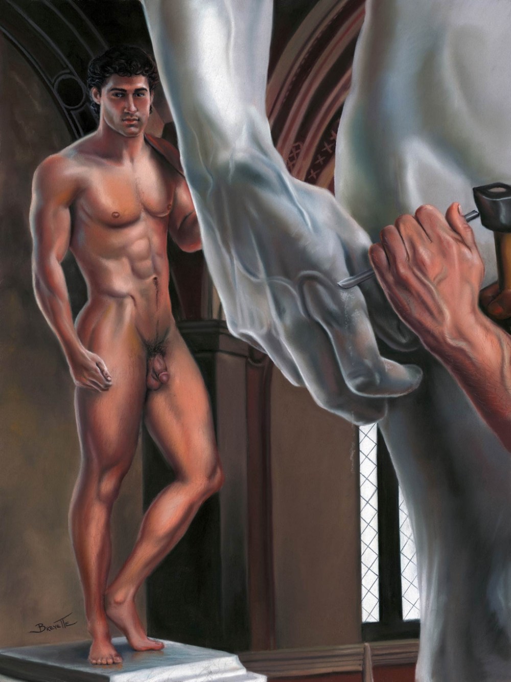 Рисованные голые парни-геи